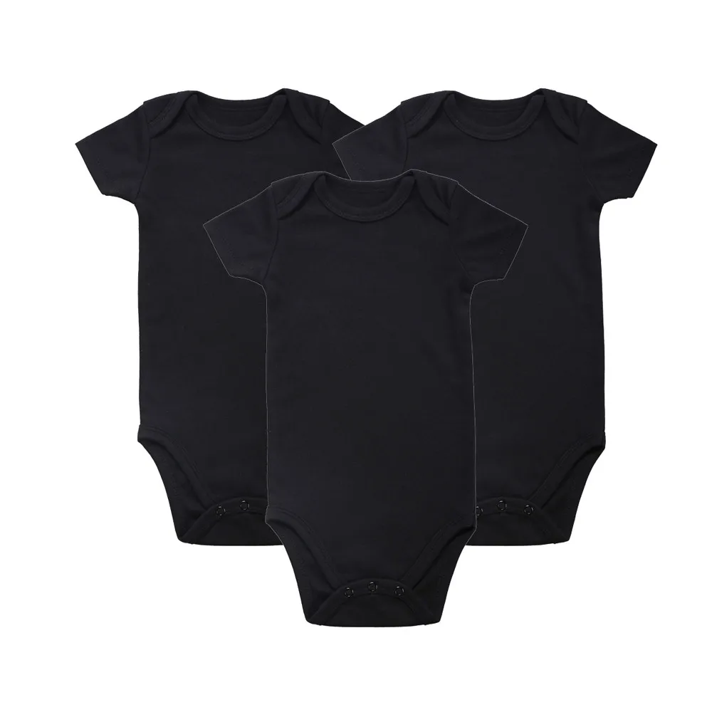 3 шт./упаковка детское хлопковое боди с коротким рукавом на возраст 0 12 месяцев|plain
