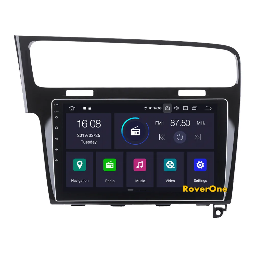 RoverOne для VW Golf 7 MK7 VII 2013 Android 9,0 Авторадио автомобильный мультимедийный плеер радио gps навигация головное устройство без DVD