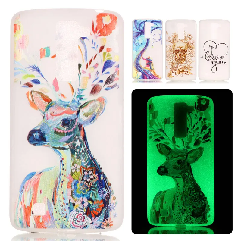 For LG K10 Case Coque Slim Thin Luminous Shell Back Cover Soft TPU Phone K8 K7 K5 G5 Capa |