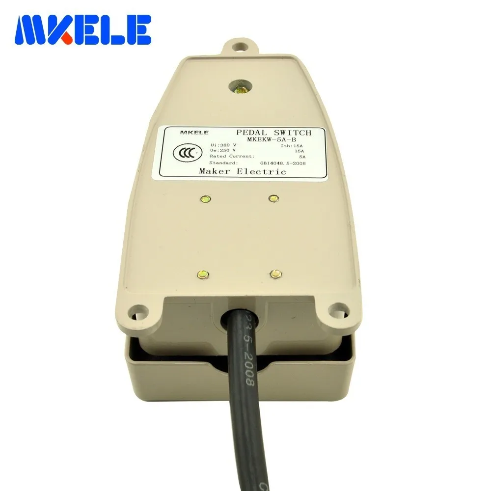 SPDT Electric Foot Pedal Switch With Push Button 15A 250VAC Aluminum Alloy Industrial MKEKW-5A-B High Quality | Обустройство дома