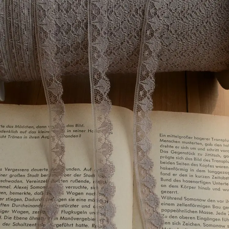 1 метр серый полиэстер кружево | Дом и сад