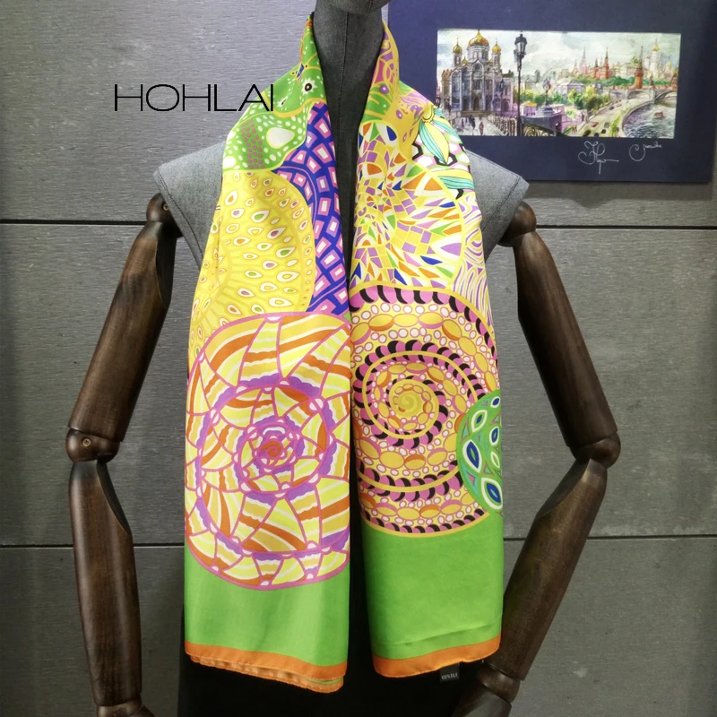 2018 New Fashion Women Geometric Bandana Silk Scarf Luxury Brand Female High Quality Foulard Wraps Shawls Scarves 130*130cm |