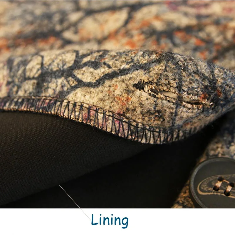 Пальто Для женщин 2019 Демисезонный Винтаж шерстяная Верхняя одежда Женский