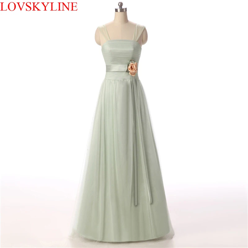 Robe De Roiree светло зеленое однотонное фатиновое платье с двойным плечом и цветочным