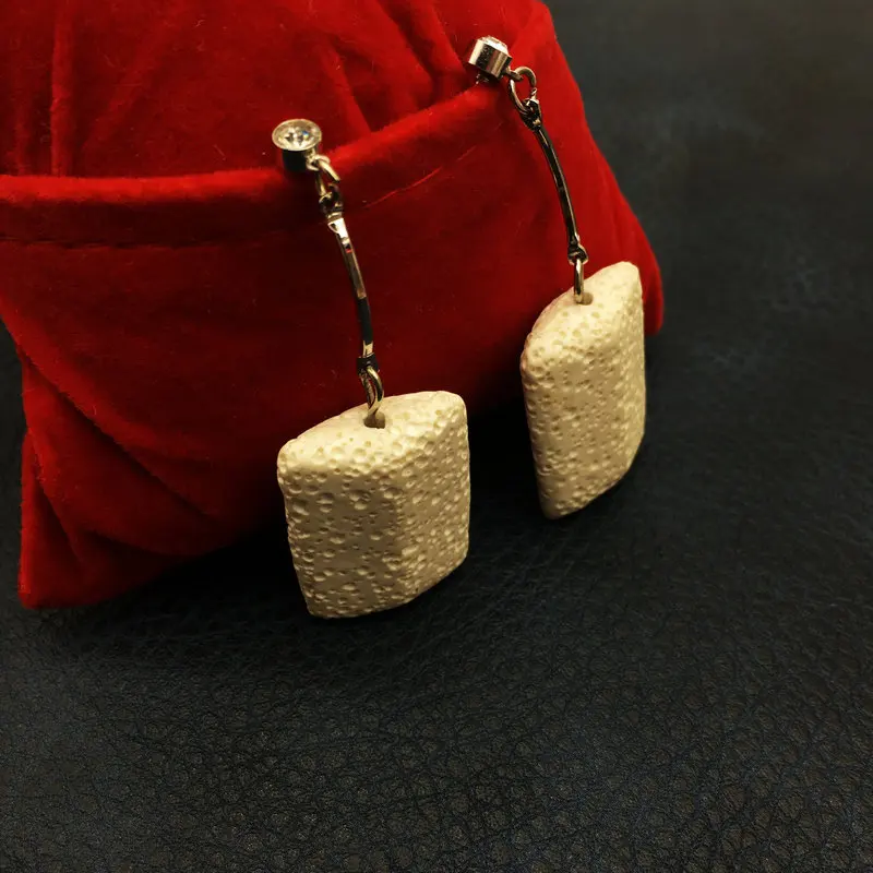 1 пара вулканических белых сережек для вечеринки свадебные ювелирные изделия