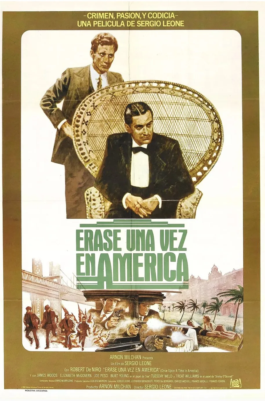 Арт Once Upon a Time в Америке (1984) Декоративные Плакат из крафт-бумаги классика брезент