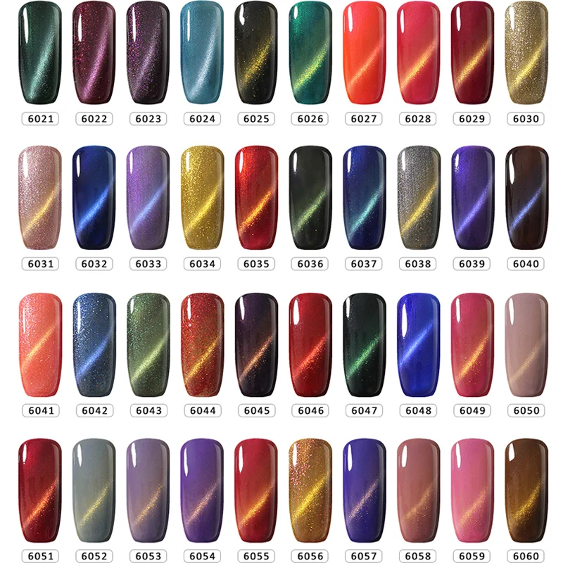 Belle Fille 10 мл магнитного кошачий глаз УФ ногтей Гель лак 60 Цвет Soak Off UV Nail гель