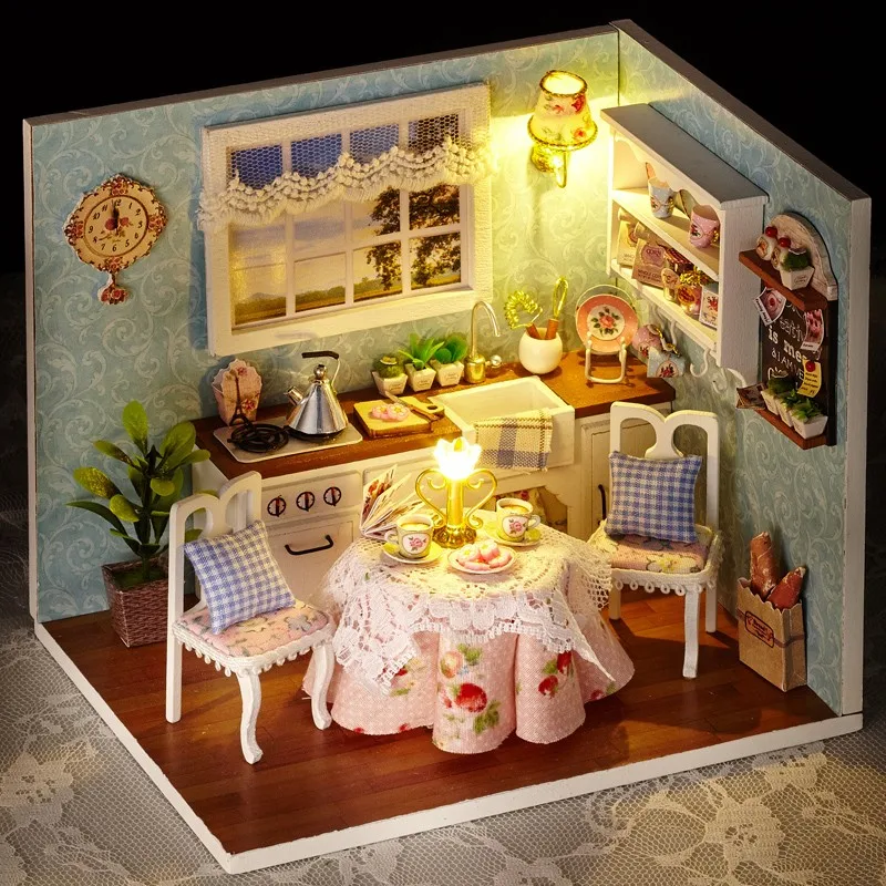 

mylb Handmade Doll House Furniture Miniatura Diy Doll Houses Miniature Dollhouse Wooden Toys For Children Grownups Birthday Gift