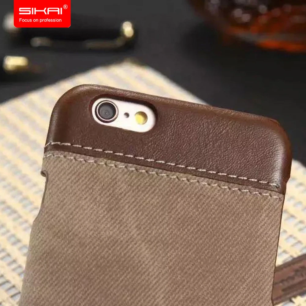 Для Iphone 6 Plus s plus Телефон Случаях Ковбой Denim джинсы Холст Кожаный Чехол для iPhone