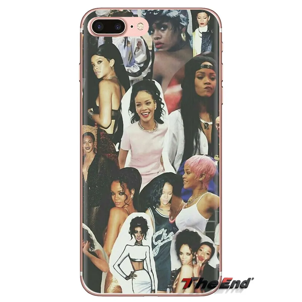 For Sony Xperia Z Z1 Z2 Z3 Z5 compact M2 M4 M5 C4 E3 T3 XA Huawei Mate 7 8 Y3II Robyn Rihanna Fenty Transparent Soft Shell Cases |