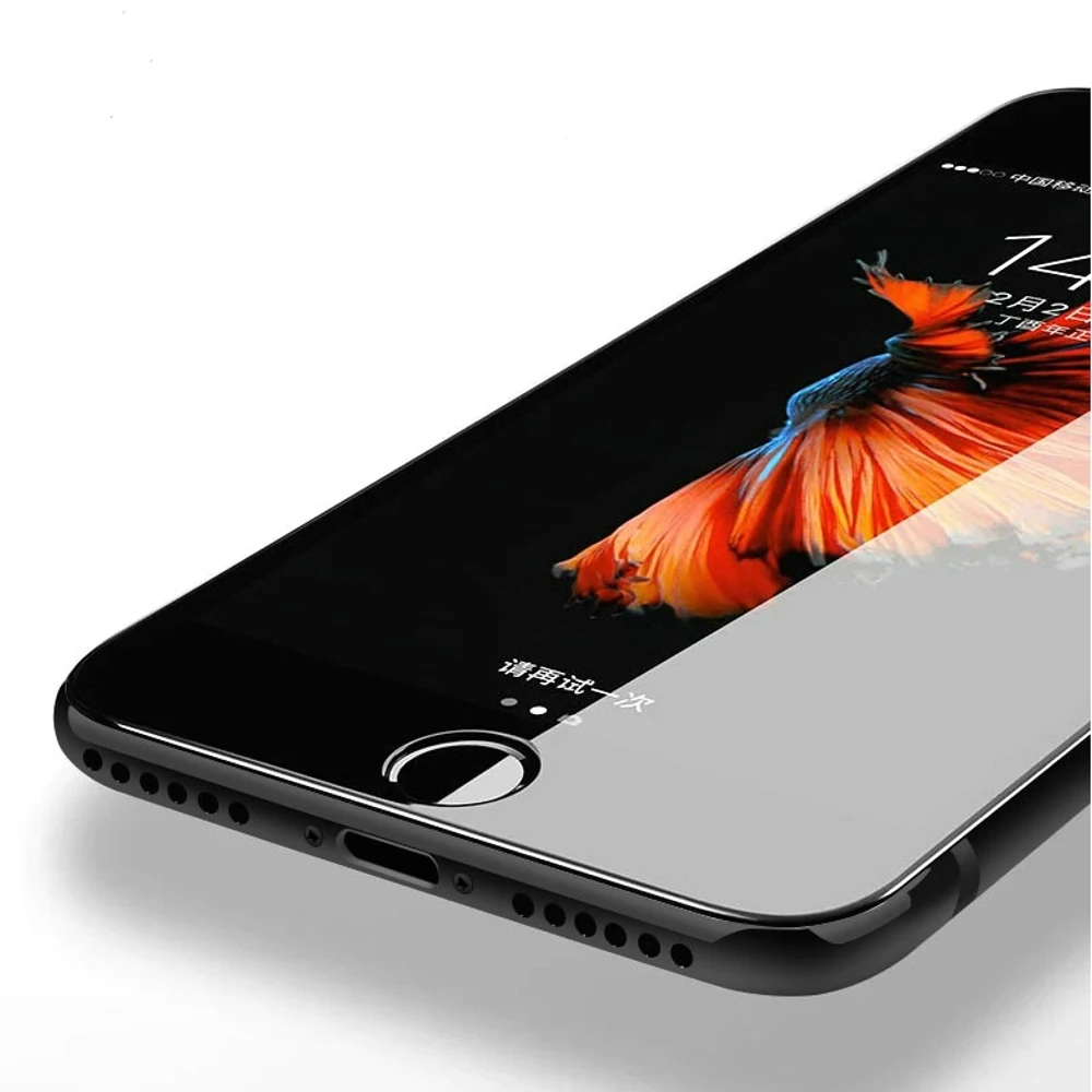 4D закаленное стекло с закругленными изогнутыми краями для iPhone 6 6s 7 Plus 8 X защита