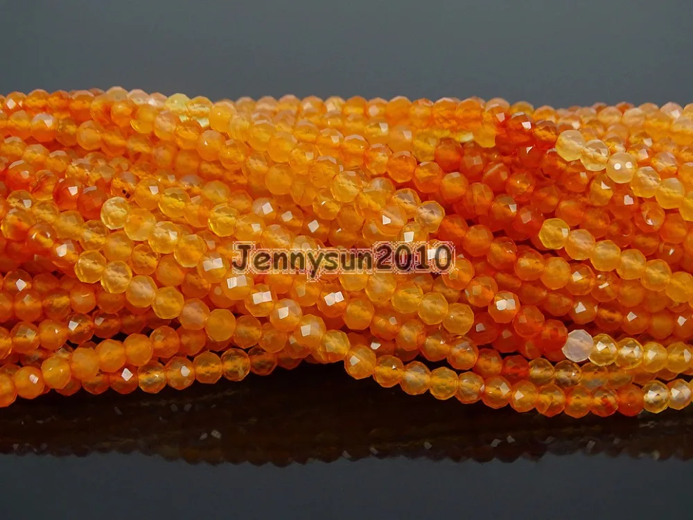 Класс AAA бриллиантовой огранки Сияющий Природный cornolian камни Камни 3 мм граненый