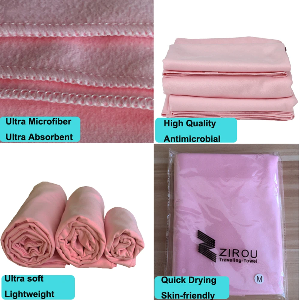 Zipsoft пляжное полотенце для взрослых женщин и девочек Розовое милое из