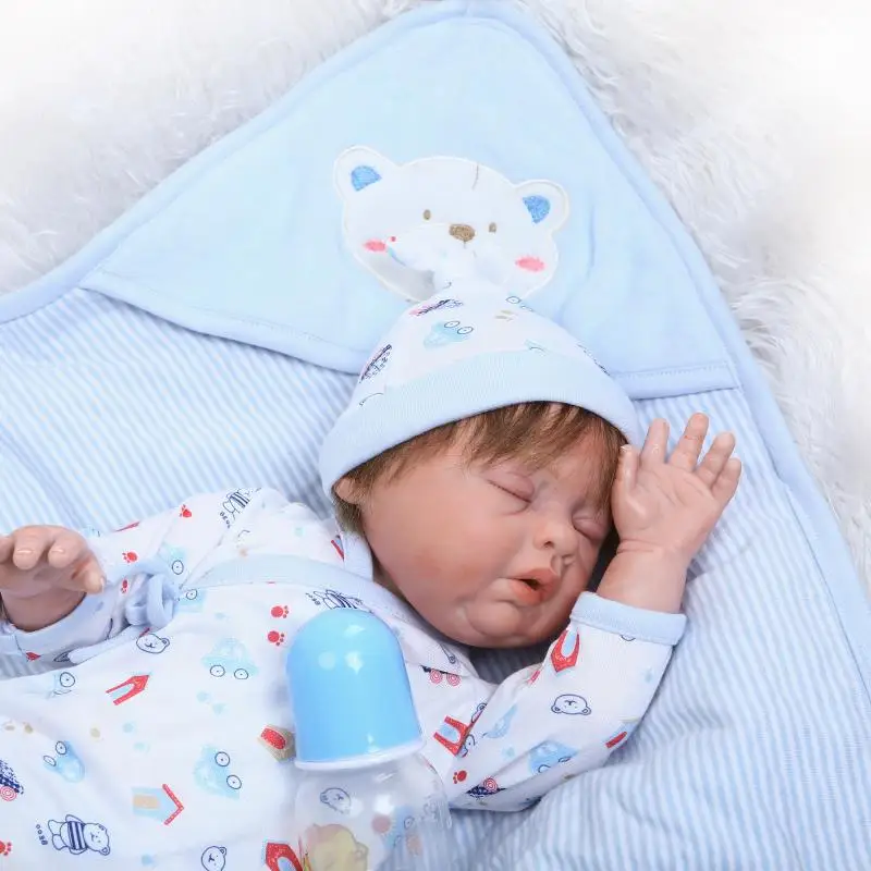 50 см полный корпус силикона Reborn спящие Мальчики Младенцы Куклы игрушки