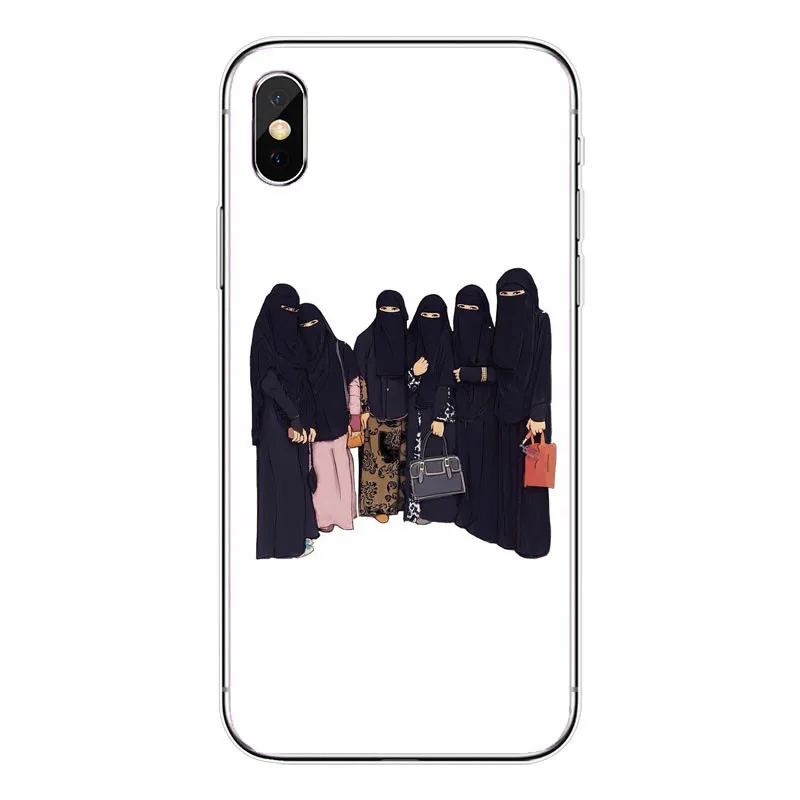 Islamico Muculmano Gril/Olhos De Luxo caixa ли телефон de Мягкий ТПУ macio для iphone 7 8 Plus X 11 12Pro Макс XR