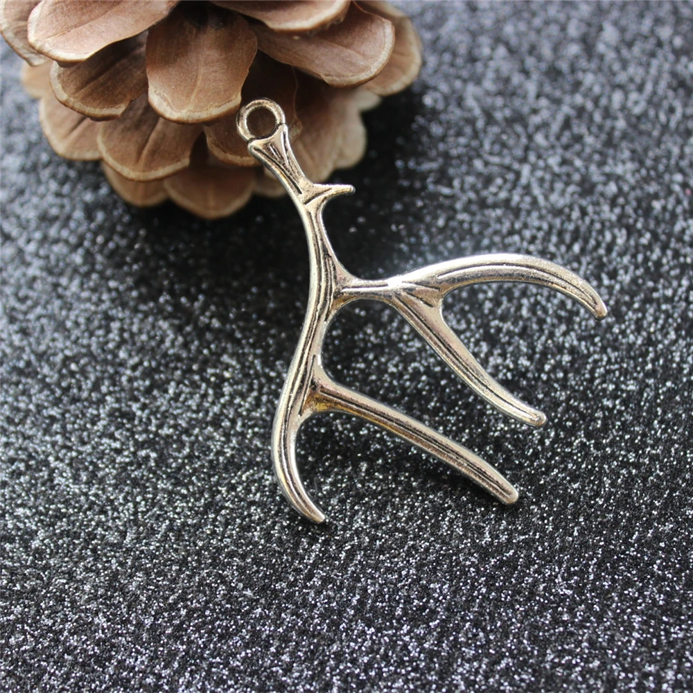 10pcs Vintage Style Elk Antler Charms Earrings Jewelry Making Supplies DIY Necklace Pendants Key Chain | Украшения и аксессуары