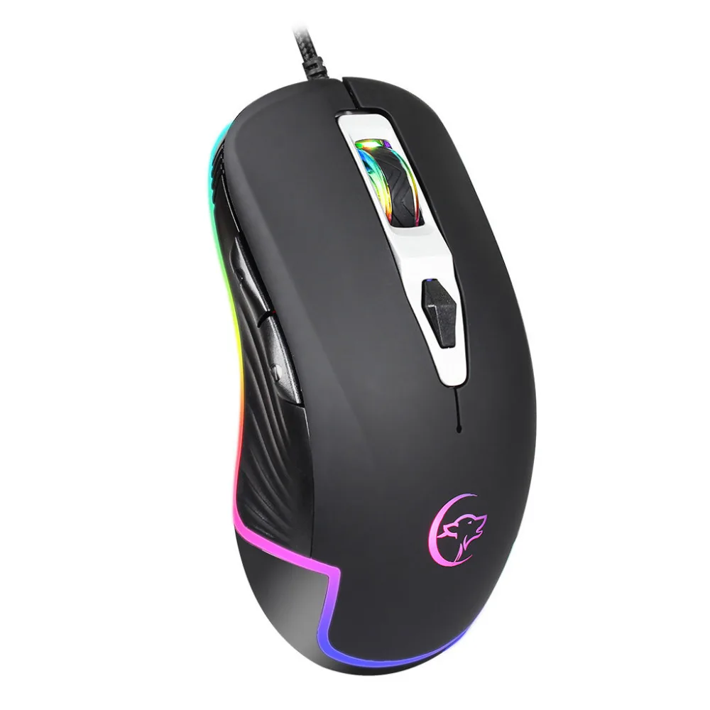 G827USB игровая мышь кабель RGB 6 подсветка макропрограммируемые кнопки Черный геймер