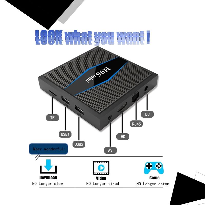 Xinways H96mini android 7.1 tv box Amiogic s905w smart 2GB RAM 16GB ROM Quad core 64 bit Support 4k hd BT4.0 | Электроника