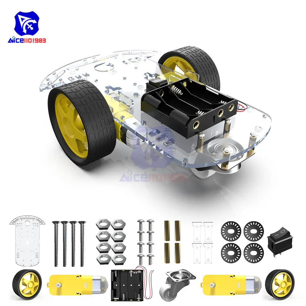 Diymore 2WD умный робот комплект шасси автомобиля с кодовым датчиком скорости для Arduino