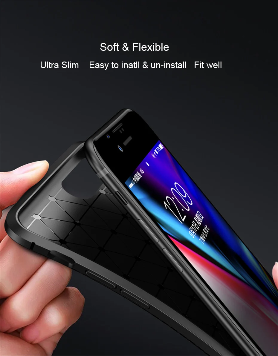 Мягкая силиконовая кожа задняя крышка для iPhone X XR XS Max противоударный защитный
