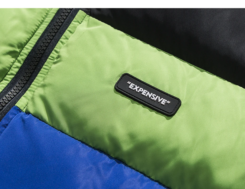 Aelfric Eden Parkas мужская зимняя куртка цветная Лоскутная Повседневная Уличная теплая парка с рюшами куртки для скейтбординга пальто FC51