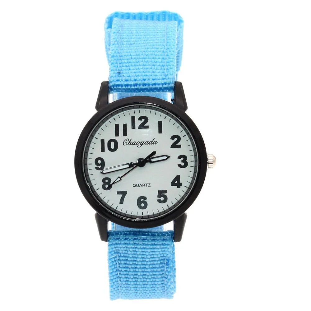 WHITE Light Blue Известный бренд для мужчин, детей, мальчиков и девочек, модные крутые кварцевые часы, студенческие холщовые электронные наручные часы - Цвет: WHITE Light Blue