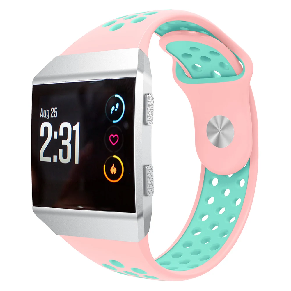 Силиконовый ремешок для Fitbit Ionic Спортивный Браслет Смарт-часы сменный дышащие