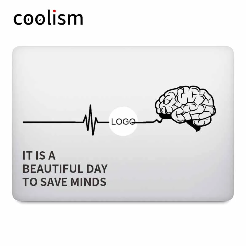 Серая Цитата Анатомия мозга ноутбука наклейка для Apple Macbook Pro Air retina 11 12 13 15 дюймов