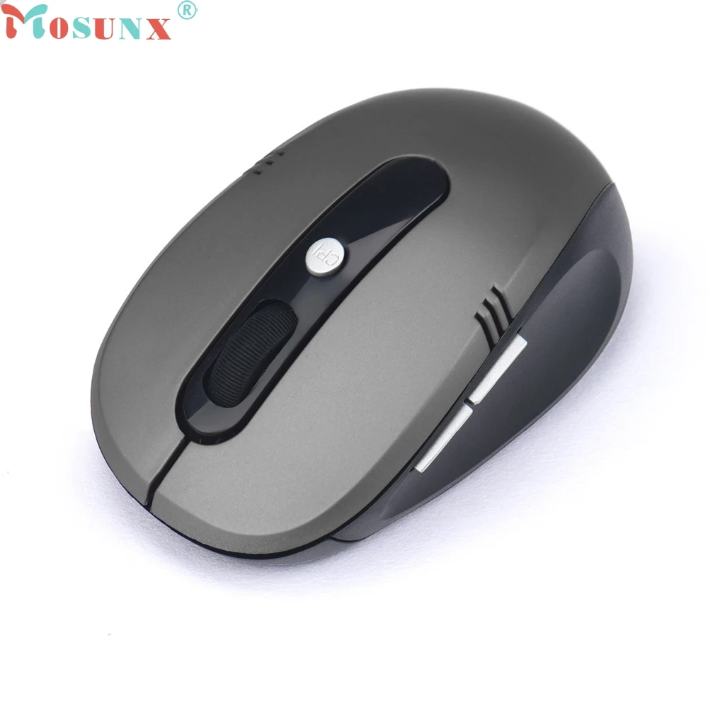 Серый Mosunx 2,4 GHz беспроводная мышь, пять цветов, 2000 dpi, USB оптическая прокрутка, мыши для планшета, ноутбука, компьютера, роскошная Прямая поставка - Цвет: Серый