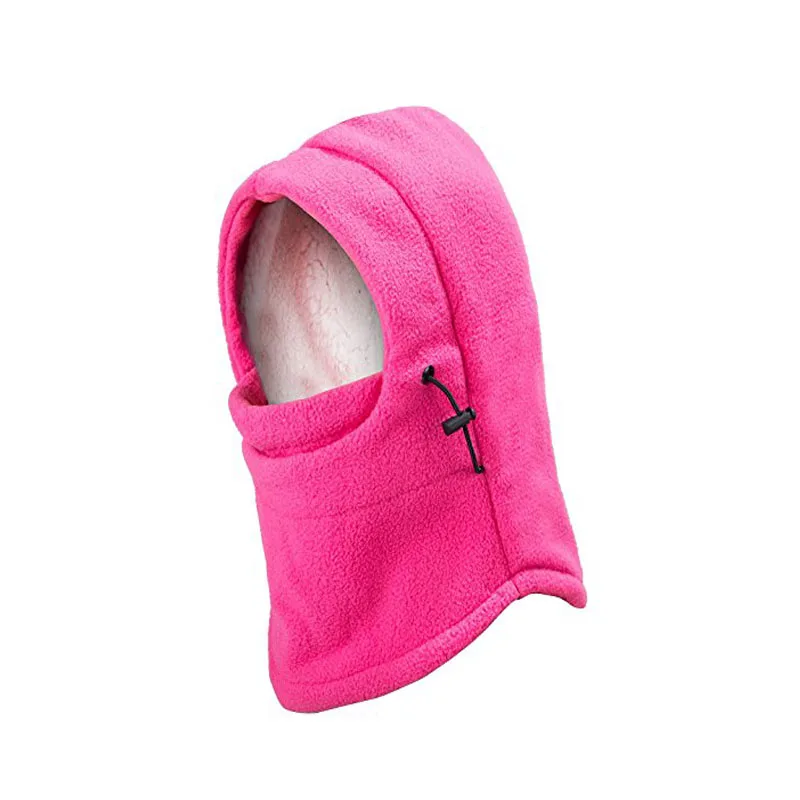 rose pink Детская Балаклава, зимняя шапка для мальчиков и девочек, теплые шапочки с черепом, флисовая Ветрозащитная маска для лица для детей - Цвет: rose pink