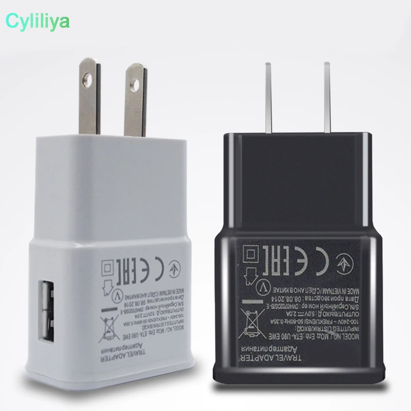 50 шт. реальный полный 5 В 2A Высокое качество USB стены Зарядное устройство Travel Adapter для samsung ЕС США Plug С розничная посылка