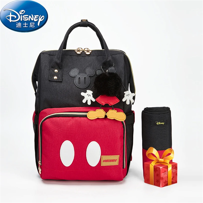 Disney Thermal Insulation Bag Super Capacity Baby Products Backpack Bottles Diaper Bag Fashion Mickey Bottle Insulation Bag