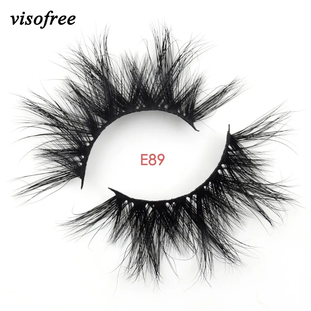 Visofree ресницы 3D норковые ручной работы безжалостные легкие накладные 25 мм