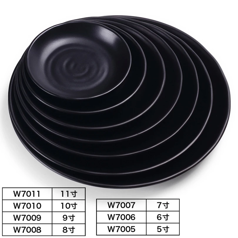 Набор японской посуды Горячая тарелка для барбекю черная стейка имитация