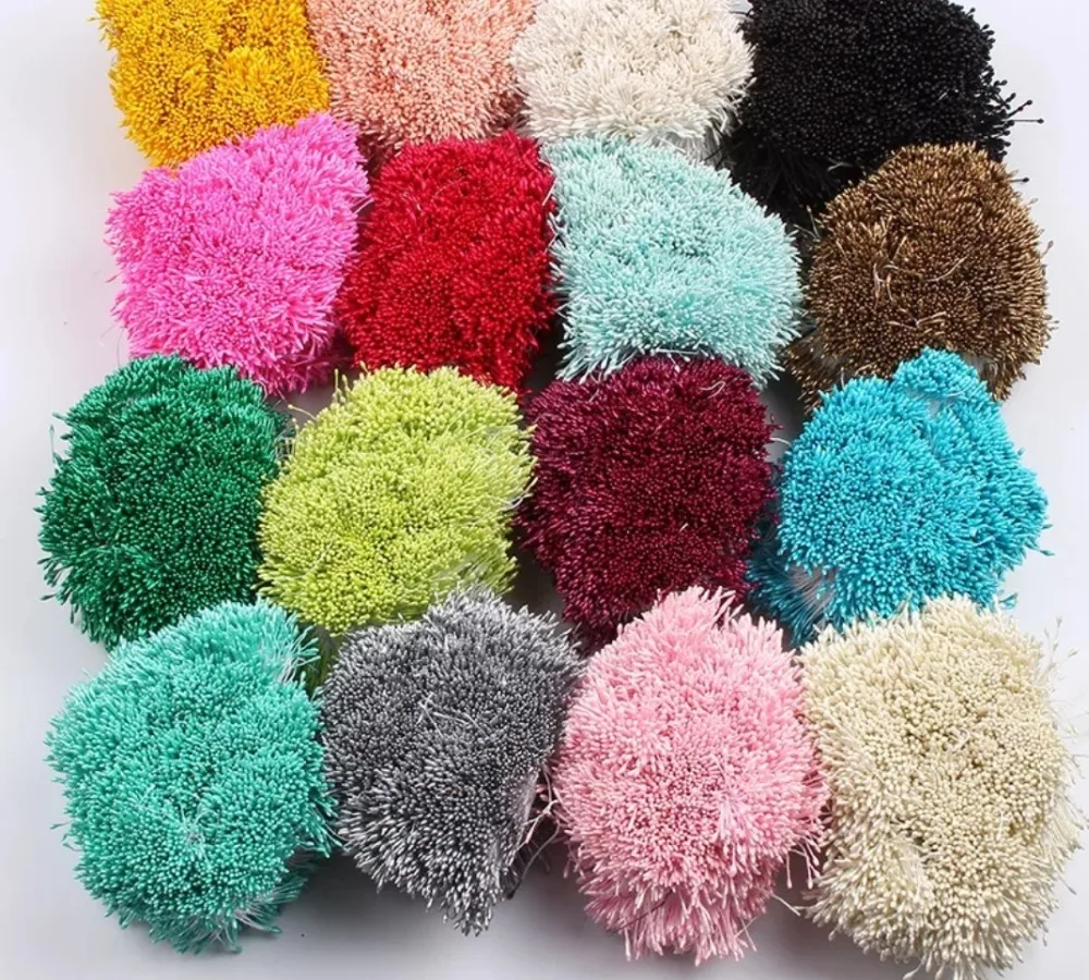

1440pcs/lot 1mm Double Sided Pearl Stamen Mini Floral Pistil Bunches DIY Artificial for Wedding Decor, Candy Box, Xmas Stamen