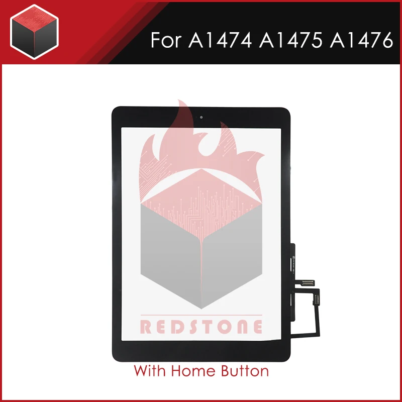 6pcsNormal Сенсорный экран Панель с кнопка Домой черный белый цвет 9 7 ''для iPad Air