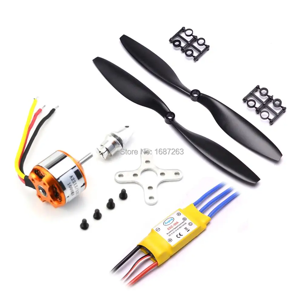 A2212 2212 980KV / 1000KV бесщеточный мотор с внешним ротором + 30A ESC 1045 пропеллер