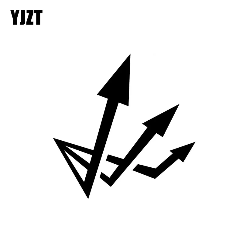 

YJZT, 15,2 см * 15,2 см, Виниловая наклейка со стрелками, индивидуальная Автомобильная наклейка, черный, серебристый цвет