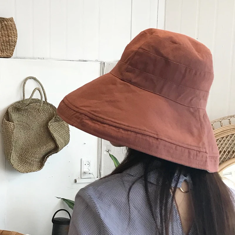 Large Brim Foldable Summer Hats For Women Cotton Flower UV Protect Visor Beach Sun Hat Sonnenhut | Аксессуары для одежды