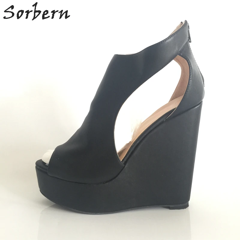 Женские босоножки на танкетке с открытым носком высоком каблуке|sandals shoes women|women