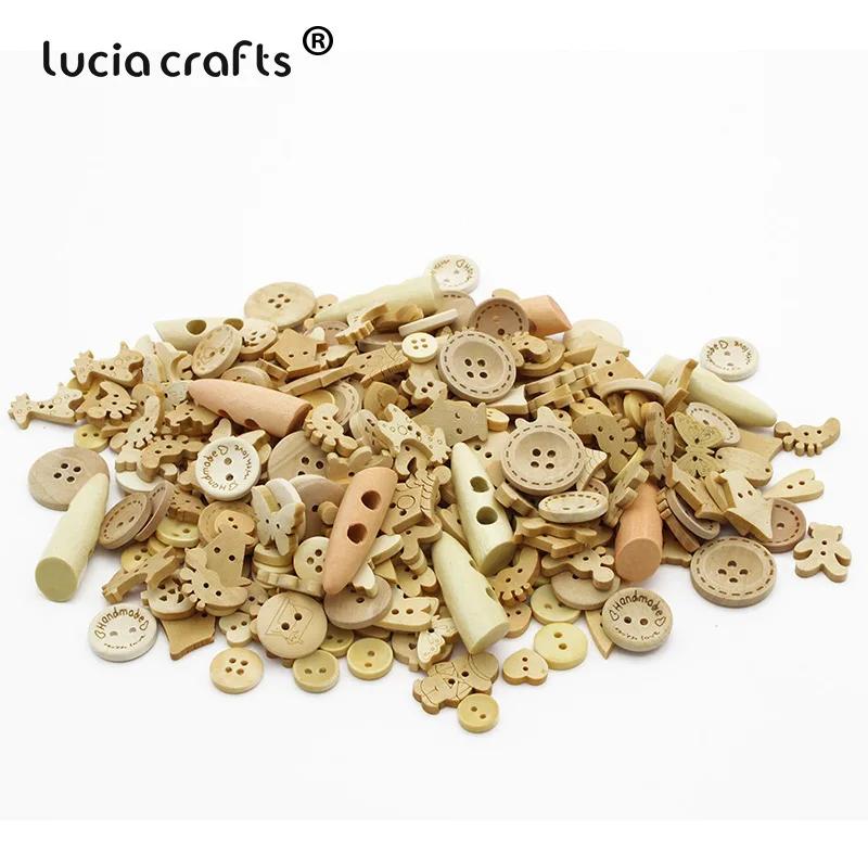 SALE!50g/lot 10-46mm Mixed Natural Wooden Buttons With Holes utton For Crafts DIY Sewing Clothing Scrapbooking Accessories E0123 | Дом и сад