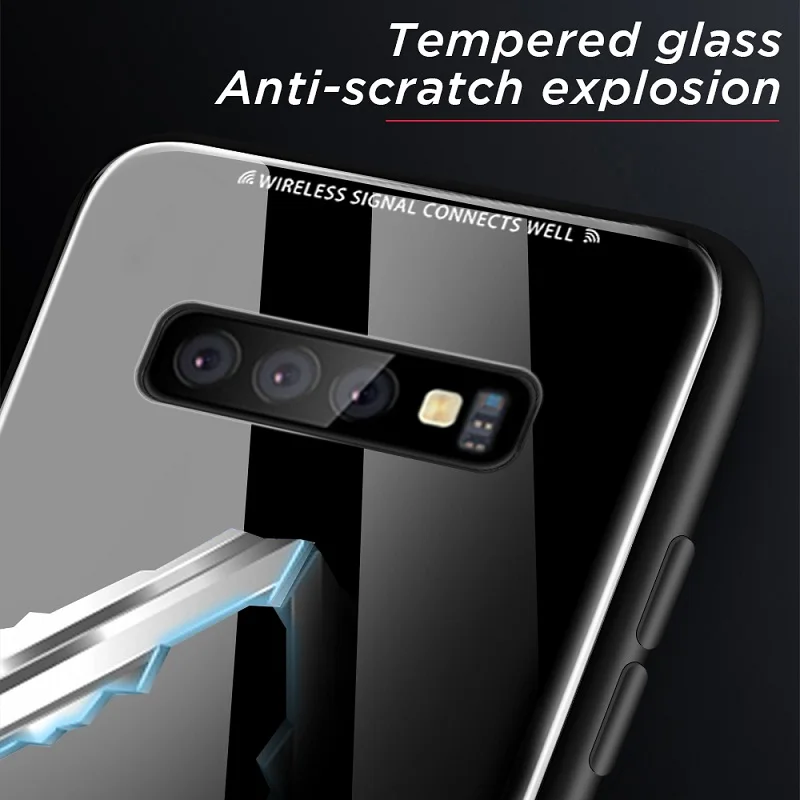 Protective Glass Phone Case for Samsung Galaxy S10 Plus Cover Bumper Coque Back Housing | Мобильные телефоны и аксессуары