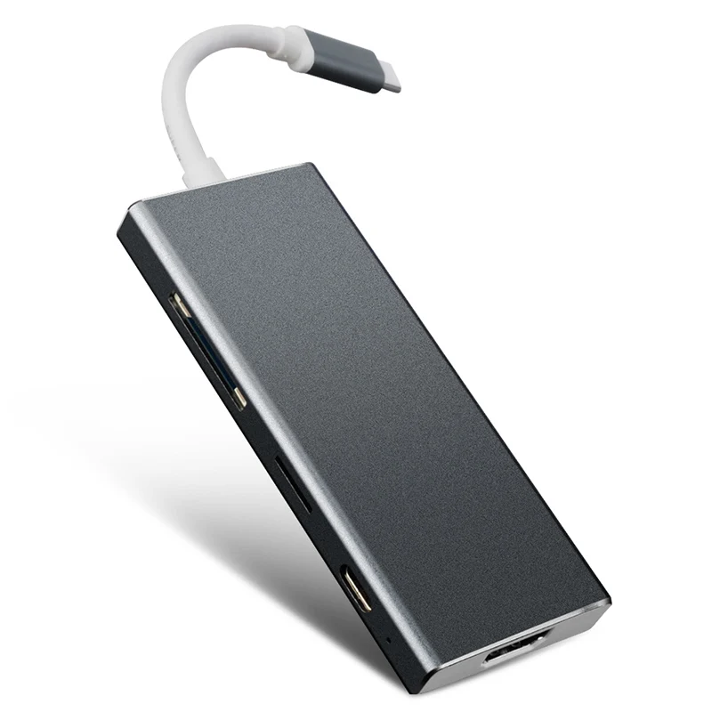 Sovawin 7 в 1 USB-C USB 3 0 Hub Multi Type C 4k Spliter Adapter USB3.0 Card Reader для Macbook Pro 2015 2016 | Компьютеры и офис