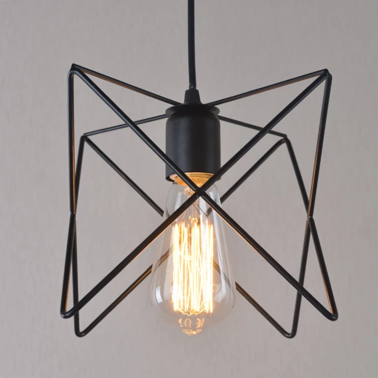 

Vintage Style Industrial Opening and Closing Hanging Light Pendant Wire Cage Lamp Guard