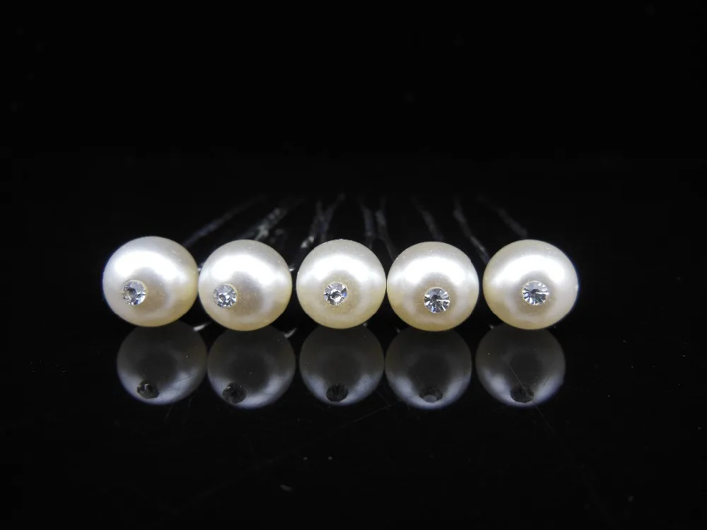 Бесплатная доставка 100 шт./лот цвета слоновой кости жемчужные заколки для волос с