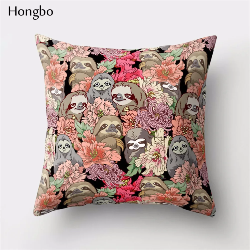 Hongbo 1 шт. чехол для подушки с рисунком мопса, чехол для подушки из полиэстера для автомобиля, дивана, домашнего декора, мультяшная собака