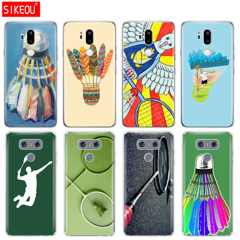 Силиконовый чехол для телефона LG G7 Q8 Q6 G6 MINI G5 V30 V7 V9 k10 k8 X POWER 2 Sport Badminton Art|Бамперы| |
