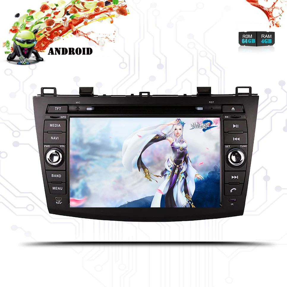 8 &quotHD экран 2 din Android 9 0 Автомобильный DVD плеер для 2010 2011 2012 2013 MAZDA 3 стерео радио GPS