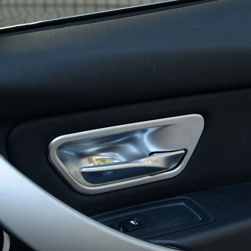 4 шт. хромированные наклейки на дверную ручку BMW 3 серии f30 f32 f35 316i 318i 320li 2013 2017|interior