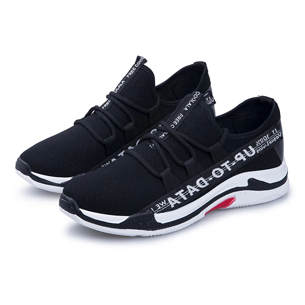 2018 New Causal Shoes Men Lace-up Air Sneakers Fashion High Top Flat Black Quality Hard-wearing Antiskid Man | Обувь